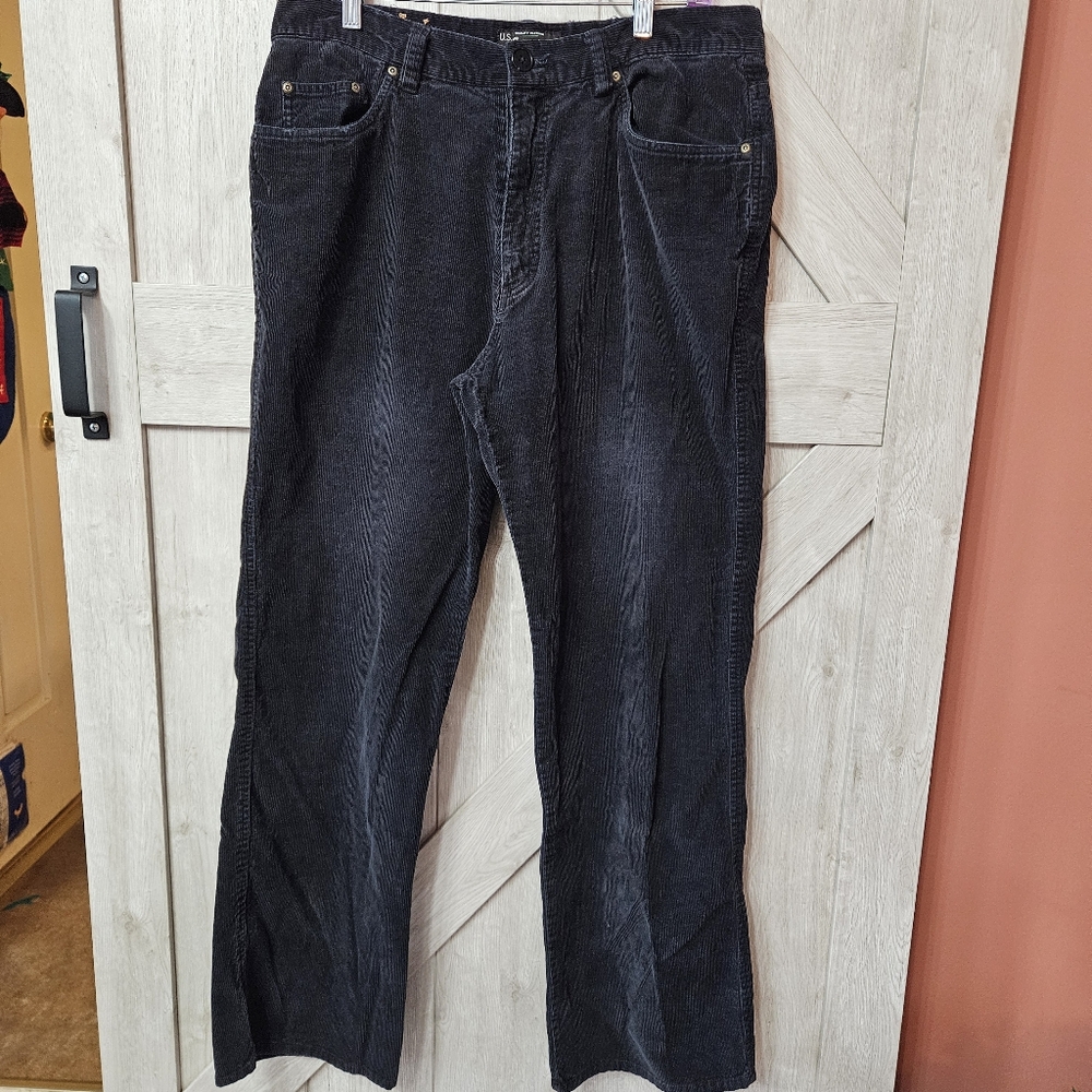 U.S. Expedition Black Corduroy Pants - Size 34x34